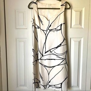 David Meister | Black and White Cocktail Dress